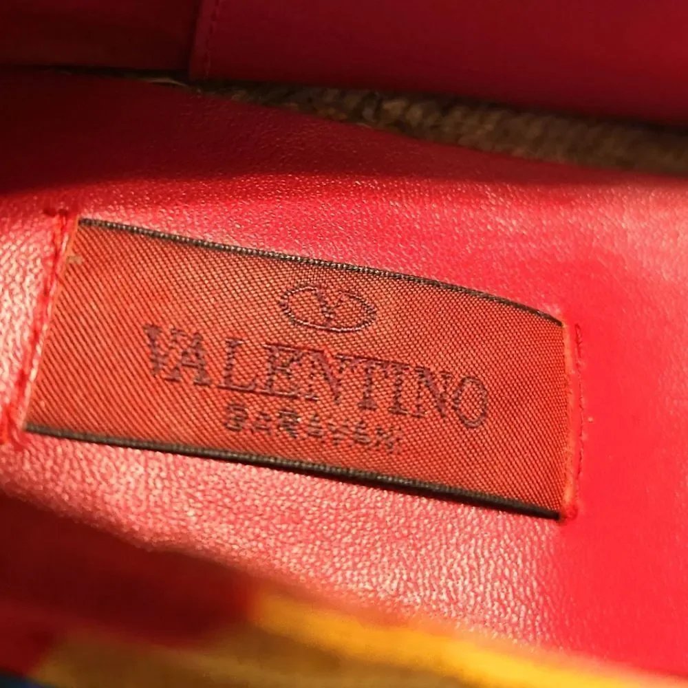 Valentino Limited Edition Collection Rainbow Canvas Espadrilles Size 38